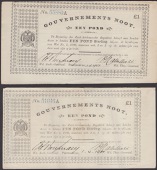 ERROR: Gouvernements Noots, £1 (2) and £5, Pietersburg, 1 April 1901, serial numbers 55880A, 51046A and 1587A,...