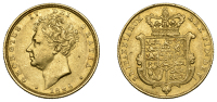 George IV (1820-1830), Sovereign, 1829 (M 14; Bull 973; S 3801). Lightly cleaned, surface marks, otherwise about...