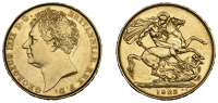 George IV (1820-1830), Two Pounds, 1823, edge iv (Hill T6; S 3798). Gilt and polished, otherwise good very fine	...