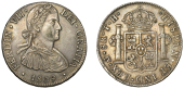 Mexico, Ferdinand VII, 8 Réales, 1809 TH, Mexico City (Cayón 15806; CCT 492; KM. 110). Rubbed on cheek and a spot...