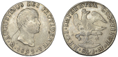 Mexico, Augustin I Iturbide, 8 Réales, 1823 JM, Mexico City (KM. 310); Half-Réal, 1823 JM, Mexico City (KM. 301)...