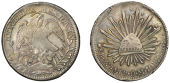 Mexico, First Republic, 8 Réales, 1840 OM, Zacatecas (Dunigan/Parker Zs20; KM. 377.13). Extremely fine, obverse...