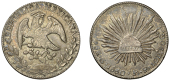 Mexico, First Republic, 8 Réales, 1860/50 PF, Guanajuato (Dunigan/Parker Go44; KM. 377.8). Obverse extremely fine,...