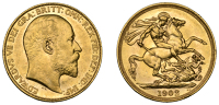 Edward VII (1901-1910), Two Pounds, 1902 (Hill T40; S 3967). About extremely fine, reverse a little better	...