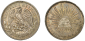 Mexico, Second Republic, Peso, 1905 A, Mexico City (KM. 409.2). Small obverse rim knock at 12 o’clock, otherwise...