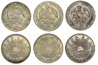 Mexico, Second Republic, 8 Réales (3), 1888 MR, San Luis Potosí (Dunigan/Parker Pi79; KM. 377.12); 1894 MM,...