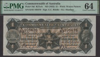 Commonwealth of Australia, £1, ND (1927), serial number K/83 105676, Riddle and Sheehan signatures, in PMG holder...