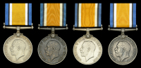 British War Medal 1914-20 (4) (2nd C/W/O. G. R. Nicholls. 4th S.A.I.; Sjt. J. J. Taljaard. 4th S.A.I.; Pte. J. H. C....
