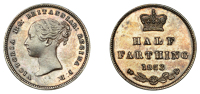 Victoria (1837-1901), Proof Half-Farthing, 1853, copper, edge plain, 2.35g/12h (Cooke 1624; BMC 1601; S 3951)....