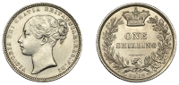 Victoria (1837-1901), Shilling, 1869, die 4 (ESC 3037; S 3906A). Bright, extremely fine, scarce	 £200-£260