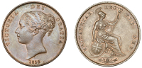 Victoria (1837-1901), Penny, 1858/6 (Gouby C; F -; BMC -; S 3948). Lightly toned with traces of original colour...