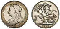 Victoria (1837-1901), Crown, 1898, edge lxi (ESC 2604; S 3937). Some rim and surface marks, extremely fine with...