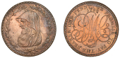 Amlwch, Parys Mine Co, Penny, 1788, druid’s head left encircled by thin wreath of 24 single acorns, rev. pm co...