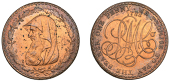 Amlwch, Parys Mine Co, Penny, 1788, druid’s head left encircled by thin wreath of 22 single acorns, rev. pm co...