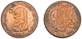 Amlwch, Parys Mine Co, Penny, 1788, druid’s head left encircled by thin wreath of 16 single acorns, rev. pm co...