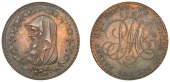 Amlwch, Parys Mine Co, Penny, 1788, druid’s head left encircled by wreath of 23 single acorns, rev. pm co cypher,...