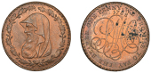 Amlwch, Parys Mine Co, Penny, 1788, druid’s head left encircled by thin wreath of 17 single acorns, rev. pm co...