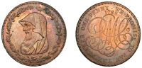 Amlwch, Parys Mine Co, Penny, 1788, druid’s head left encircled by thin wreath of 17 single acorns, rev. pm co...
