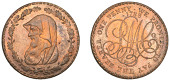 Amlwch, Parys Mine Co, Penny, 1788, druid’s head left encircled by thin wreath of 17 single acorns, rev. pm co...