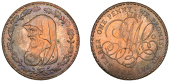 Amlwch, Parys Mine Co, Penny, 1788, druid’s head left encircled by thin wreath of 17 single acorns, rev. pm co...