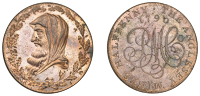 Amlwch, Parys Mine Co, Pattern Halfpenny, 1790, by R. Dumarest for M. Boulton, in copper, druid’s head left...