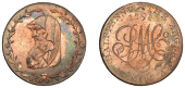 Amlwch, Parys Mine Co, Halfpenny, 1791, uncertain manufacturer (early Boulton?), druid’s head left encircled by...