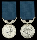 Royal National Lifeboat Institution, G.IV.R., silver (James Turpie. Voted 7 Septr. 1857) uniface...