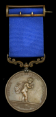 Royal Humane Society, small bronze medal (successful) (Duncan Leitch, H.M.S. Cornopus [sic] 9, Octr 1867.) with...