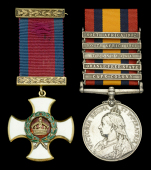 A Boer War D.S.O. pair awarded to Lieutenant N. Patterson, Royal Field Artillery, who distinguished himself in the...