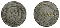 17th Century Tokens, Longworth, Thomas Morris, Farthing, 1.05g/6h (N 95; BW. 45). Very fine; the only issue for the...