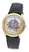 Audemars Piguet. A gold semi-skeletonised wristwatch with satellite hour display, Ref. 25720, Star Wheel, circa...