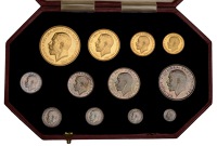 George V (1910-1936), Proof set, 1911, comprising Five Pounds, Two Pounds, Sovereign and Half-Sovereign, Halfcrown...