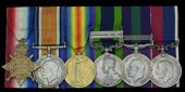 Six: Sergeant A. J. Jones, King’s Royal Rifle Corps, later Royal Air Force, a recipient of the scarce clasp for...