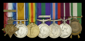 Seven: Sergeant W. P. Green, Middlesex Regiment, later Royal Air Force, a recipient of the scarce clasp for Southern...