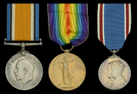 Three: Trooper A. W. Head, Guards Machine Gun Regiment

British War and Victory Medals (4250 Tpr. A. W. Head. Gds....