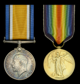 Pair: Private P. J. Lewis, Guards Machine Gun Regiment

British War and Victory Medals (8083 Pte. P. J. Lewis....