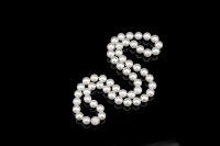 A cultured pearl necklace, the uniform cultured pearls, measuring approximately 12.5 - 13.0mm, to a spherical...