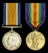 Pair: Private P. Level, Guards Machine Gun Regiment

British War and Victory Medals (1428 Pte. P. Level. Gds....