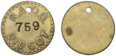 Miscellaneous Tokens and Checks, Didcot, R[oyal] A[rmy] O[rdnance] D[epot], uniface brass, stamped 759, 35mm,...