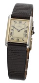 Must de Cartier.  A lady’s gold plated rectangular wristwatch, Tank, circa 1980.
Movement: manual winding, 17...