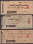 Euston Theatre of Varieties Bank, a collection of advertising leaflets in the form of cheques (6), all denominated 1...