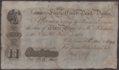 Emetic Court Bank, Dublin, for James Aldis, Salop, Salts, Bank & Self, a joke note for 5 Guineas, 20 April 1794,...