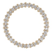 A diamond pendant, the circular hoop set with brilliant-cut diamonds, mounted in 14ct gold, UK hallmark, total...
