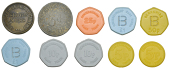 Miscellaneous Tokens and Checks, 1st V[olunteer] B[attalion] Royal Berks[hire] Regiment, Serg[ean]ts Mess, brass...
