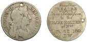 Tickets and Passes, Windsor, Theatre Royal, a Charles II Halfcrown, [1676], fourth bust, edge vicesimo octavo, the...