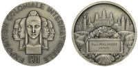 FRANCE, Exposition Coloniale Internationale, Paris, 1931, an Art Déco silver award medal by E. Martin and R.-R.-A....