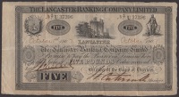 The Lancaster Banking Company Limited, £5, 1 October 1907, serial number U37396, slightly toned, lovely original...