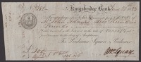 Kingsbridge Bank, for Prideaux, Square & Prideaux, sight bill for £500, 28 June 1823, serial number 2382, Square...