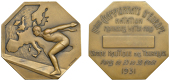 FRANCE, IIIèmes Championnats d’Europe, Paris [3rd European Aquatics Championships], 1931, an octagonal Art Déco...
