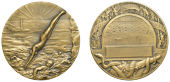 FRANCE, Natation [Swimming], c. 1930, an Art Déco bronze award medal by an uncertain artist [signed Brenn...s],...